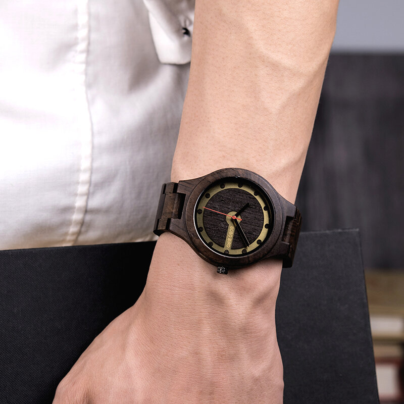 Bobo pássaro V-Q09 moda relógios de madeira relógio de quartzo dos homens negócios qualidade produtos chineses navio da gota relogio masculino