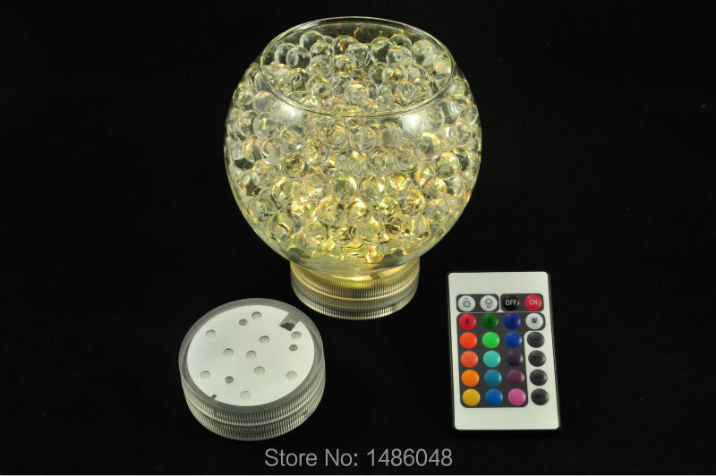 4 Stks/set Multicolor Dompelpompen Led Base Verlichting Voor Vaas, remote Controlled Led Vaas Zwembad Licht Kaars Thee Licht Voor Home Decor
