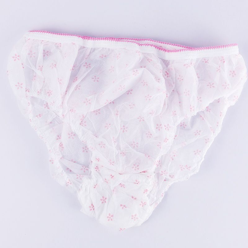 7 pcs Once Use Women Travel Printed Disposable Panties Pregnant Underwear Panties  Postpartum Paper Cotton Underwear