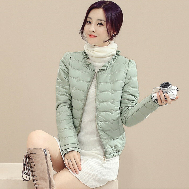 Uhytgf grande tamanho curto algodão casaco feminino outerwear topos coreano fino casacos primavera e outono roupas estudante bonito algodão jaqueta