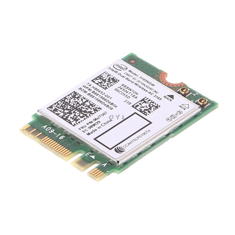 인텔 듀얼 밴드 블루투스 무선-AC 3165 BT4.0 2.4G/5G 433M 차세대 폼 팩터 NGW Net 카드