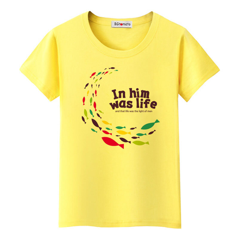 BGtomato nuovo arrivo super cool estate casual t-shirt vendita calda camicie di buona qualità nuovissima maglietta casual donna divertenti top