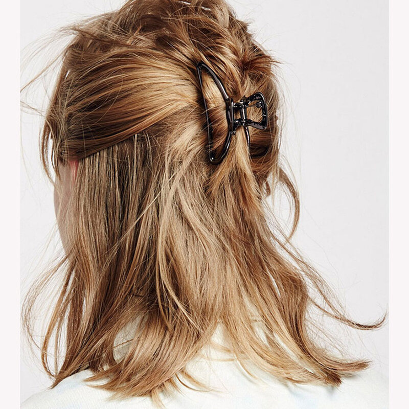 2020 Для женщин девочек геометрический заколки для волос заколки-крабы для волос Краб для волос Луна Форма заколка для волос когти одноцветное Цвет аксессуары шпилька Большой/мини Размеры