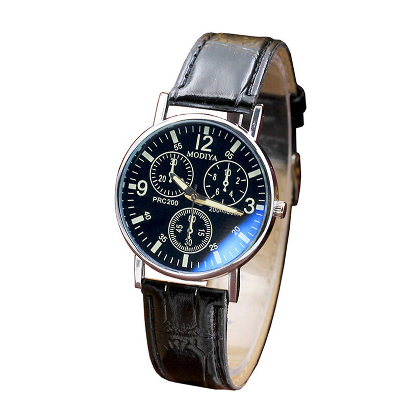 Gemixi 2022 Exquisite Uhr Männer Luxus Sechs Pin Uhren Quarz herren Uhr Blau Glas Gürtel uhr für männer relogio masculino часы