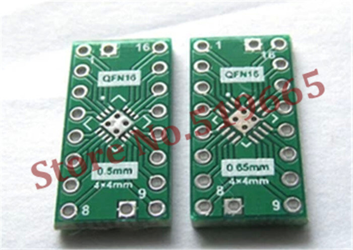 Hohe qualität 10 teile/los QFN16 to DIP16 Adapter PIN Pitch 0,5 0,65mm PCB Board Converter DIP Konverter
