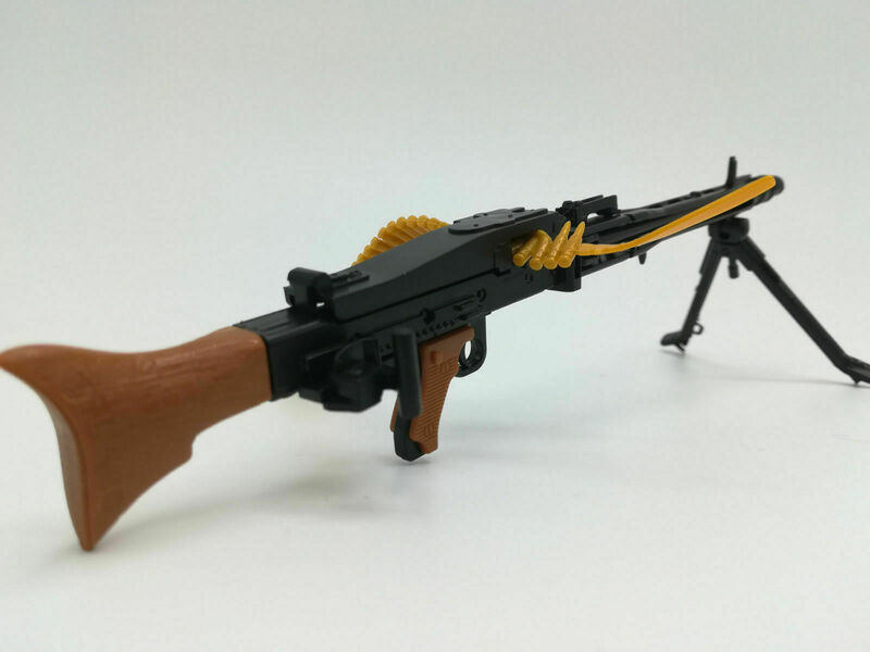 1/6 Skala MG42 Pistol Mainan Model Perakitan Teka-teki Bangunan Batu Bata Senapan Tentara Senapan Mesin Fit 12 "Action Figure