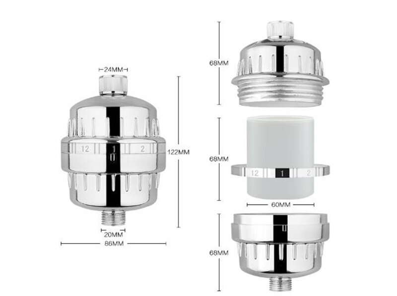 Water filter time ring copper connectors Household bath water purifier Take a shower water purifier D231