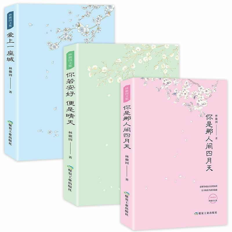 3pcs/set New Youth literature Book Fall in love with a city / You are the April of the world / If you are well, it is sunny