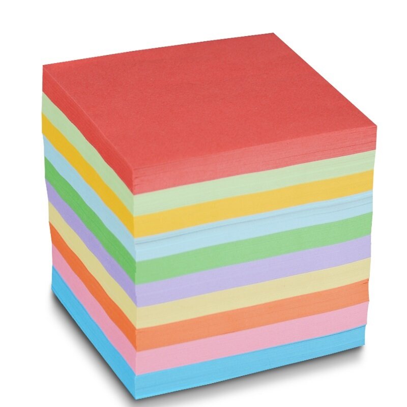 1000 листов разноцветной бумаги ручной работы для детей, оригинальная цветная бумага