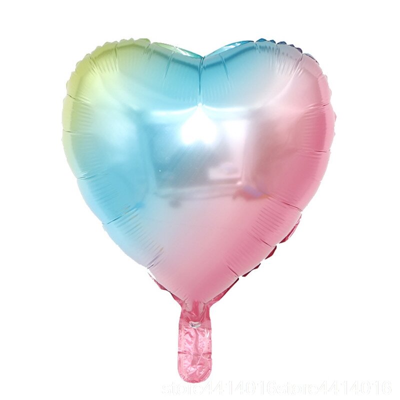 Gradient Color Aluminum Balloon English Digital Alphabet Aluminum Balloon Rainbow Color Birthday Party Wedding Decorative