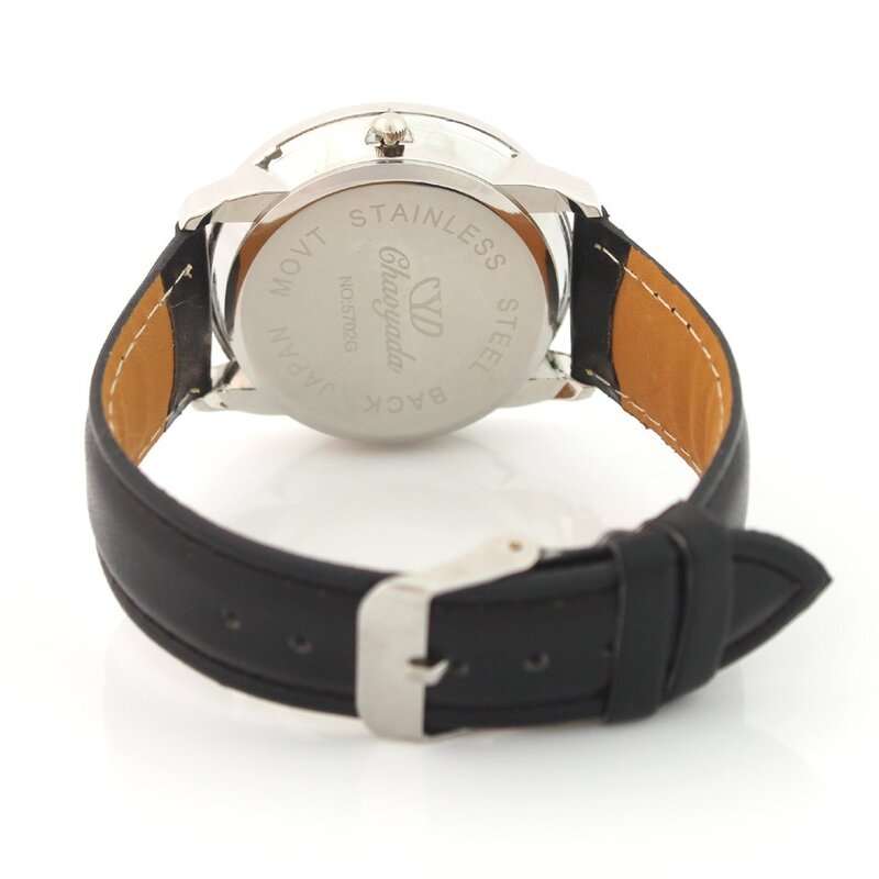 Reloj redondo de cuero negro con forma de jirafa, reloj de cristal redondo, regalo para estudiantes, L12