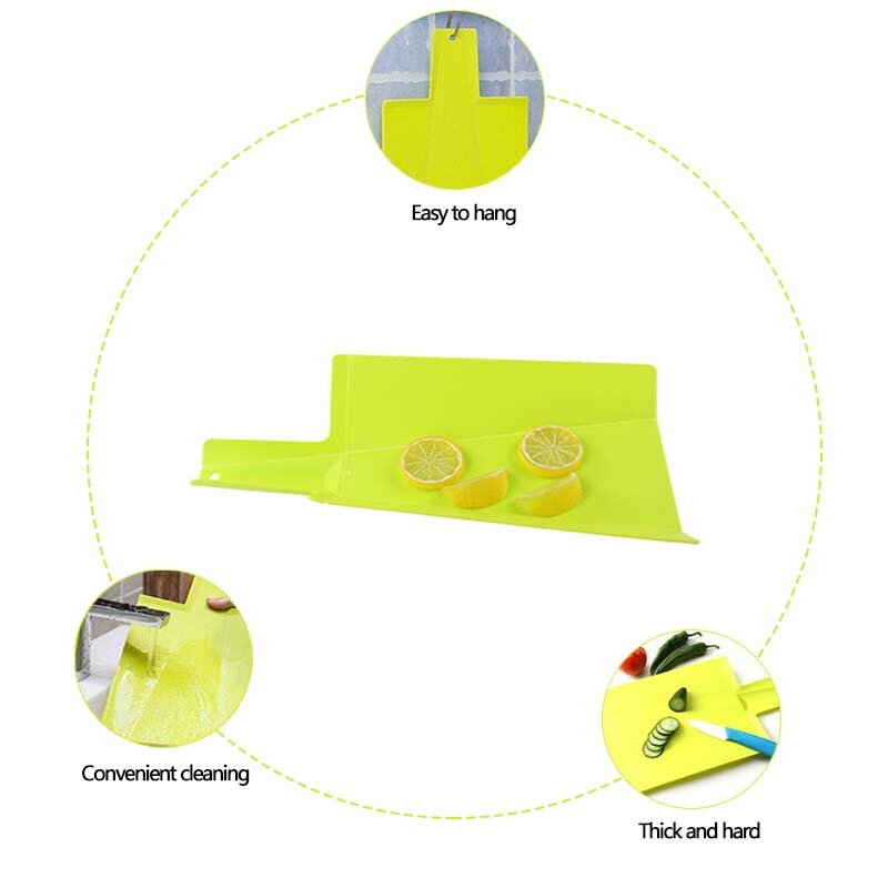 새로운 도마 블록 휴대용 주방 보드 유연한 캠핑 요리 매트 비 슬립 삽 모양의 플라스틱 접는 도마
