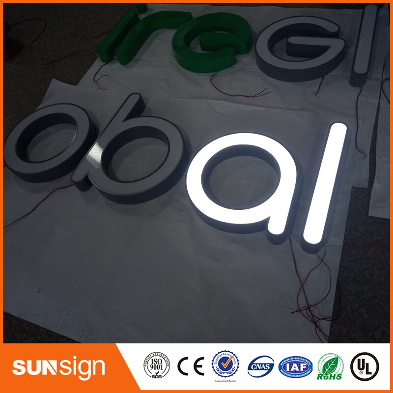 Sunsign Factory Outlet zewnętrzne akrylowe znaki litery kanałowe