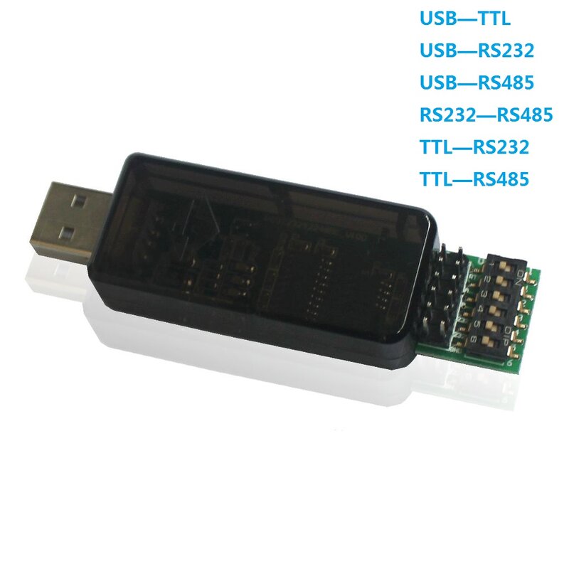 Convertisseur 6 en 1 RS485 RS232 TTL go to USB, puce CP2102