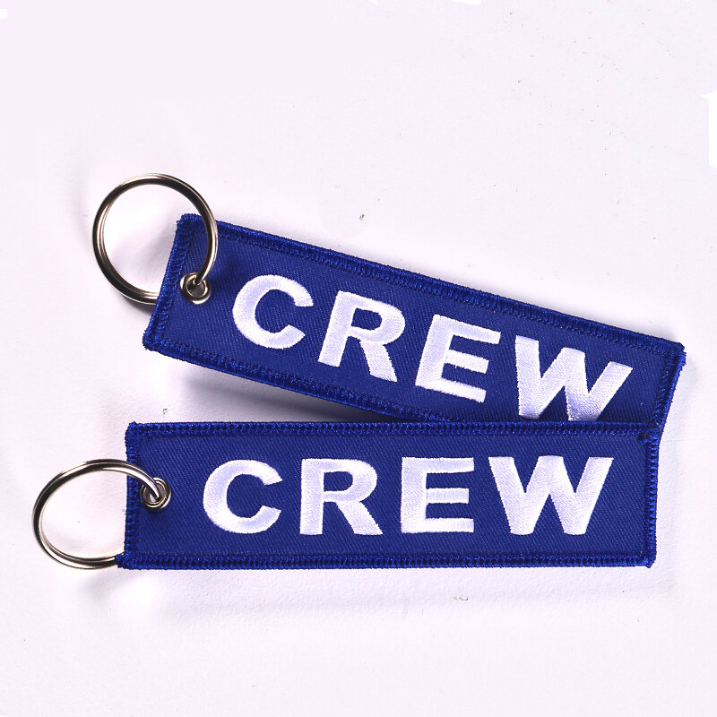 Blue Crew Sleutelhanger Voor Promotie Geschenken Borduren Crew Sleutelhanger Mode-sieraden Oem Motorfiets Sleutelhangers Llaveros Bagagelabel
