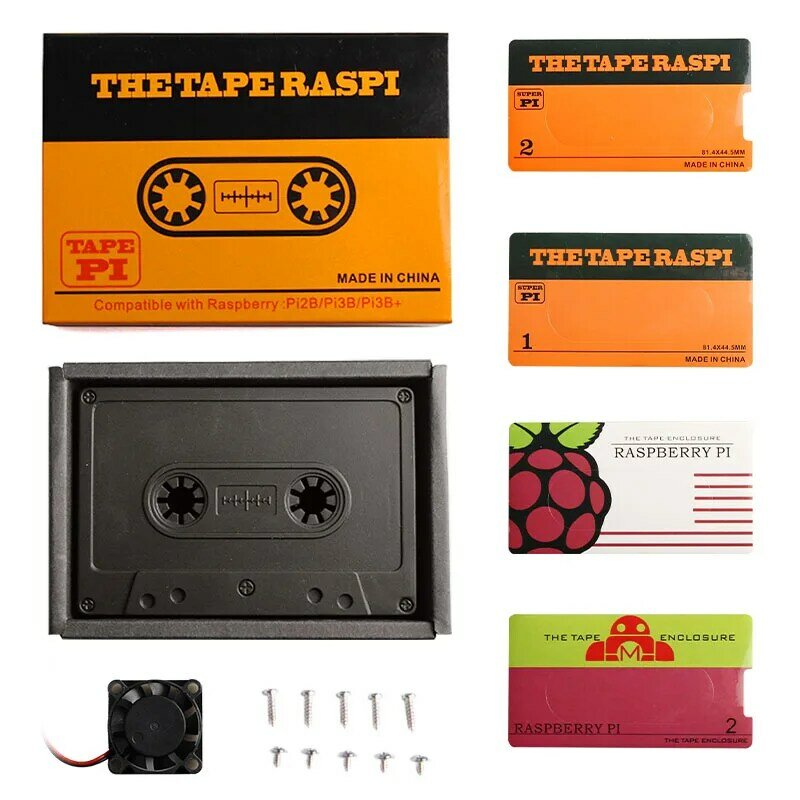 Elecrow caso de fita magnética para raspberry pi abs gabinete de fita caixa de concha caso design para raspberry pi 3 b + /3 b/2 b/b mais
