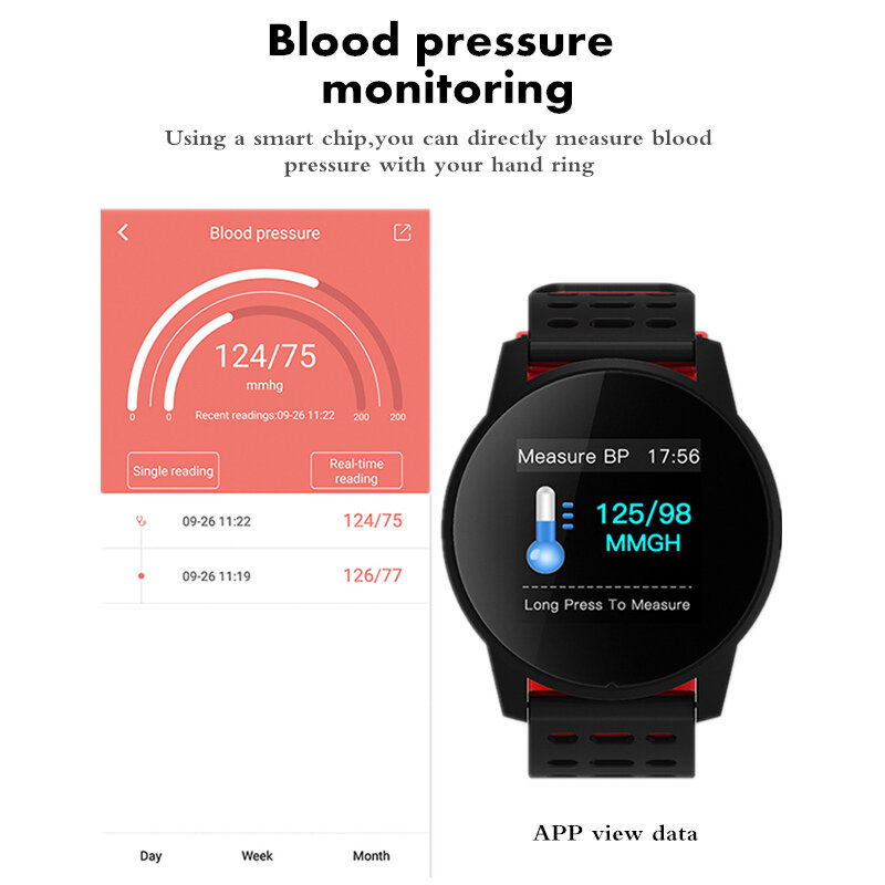 Zouyun smartwatch esportivo para homens e mulheres, smartwatch com monitoramento de frequência cardíaca e pressão sanguínea, rastreamento fitness, gps