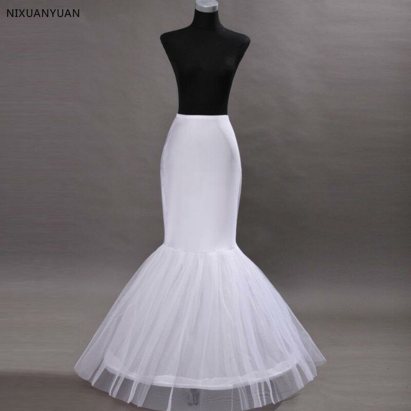 Sereia petticoat fishtail estilo crinoline cintura elástica vestido de casamento crinoline trompete underskirt