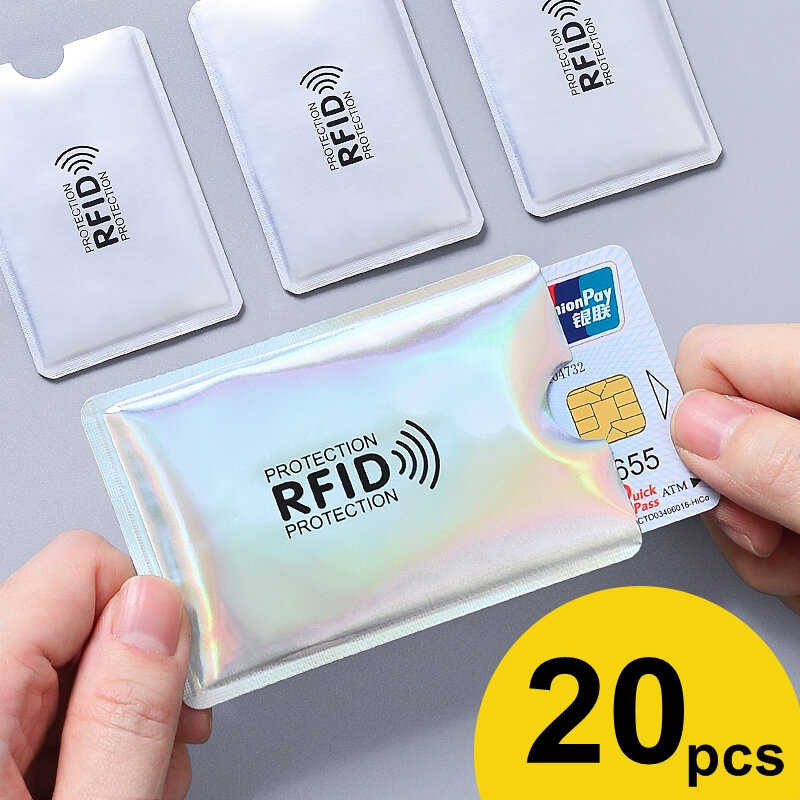 Portatarjetas Anti Rfid, lector de bloqueo NFC, soporte de tarjeta bancaria de identificación, billetera de tarjetas de identificación para estudiantes, Protector de pasaporte de aluminio lindo