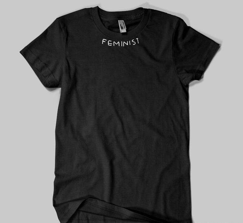 FEMINISTA-camiseta estampada com pescoço para mulheres, camisa engraçada casual, Lady Top, Tee Tumblr, Hipster, New-7