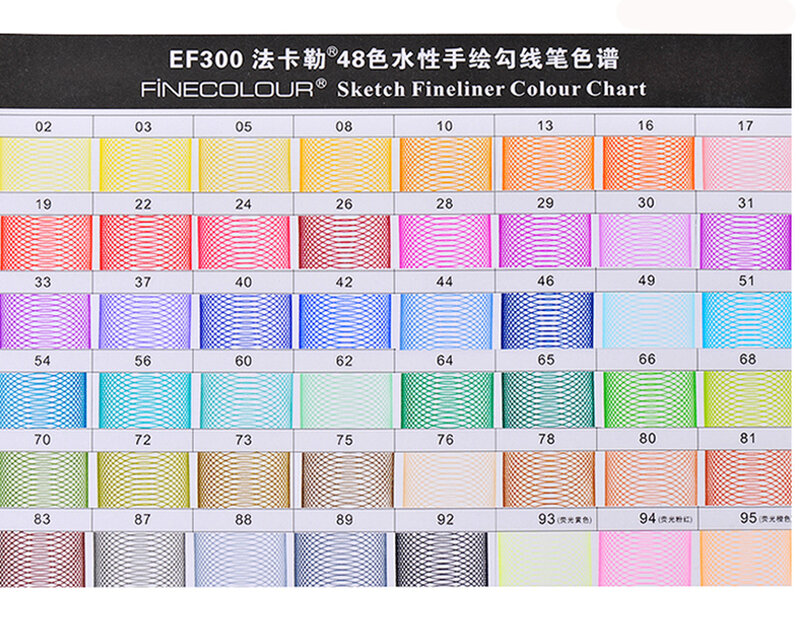 Finecolour-قلم تحديد للرسم ، صبغة شاربي ، 48 لون ، 24 قطعة sa/B ، خط صغير ، Posca