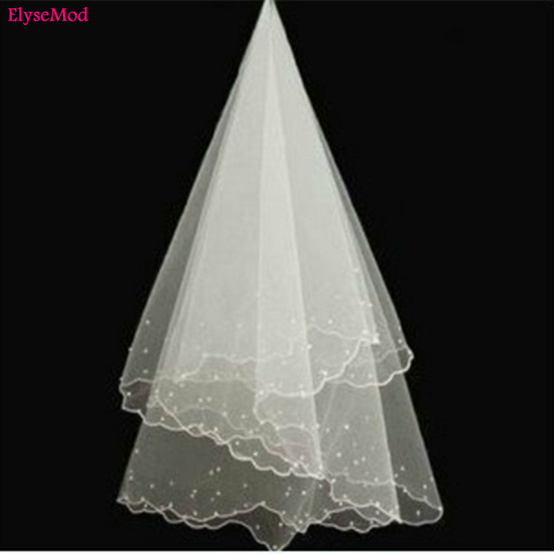 New Fashion Women for Wedding Pencil One Layer Short Accessories  Pearl For Bridal Bride Veils