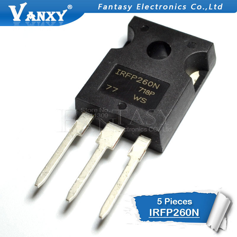Transistor MOS FET, 5 piezas, IRFP260NPBF TO-247, IRFP260N, TO247, IRFP260, TO-3P, nuevo