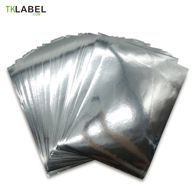 Feuilles d'étiquettes imperméables en PVC pour imprimante à jet d'encre, 50 feuilles par paquet, adhésif permanent pour affichage extérieur