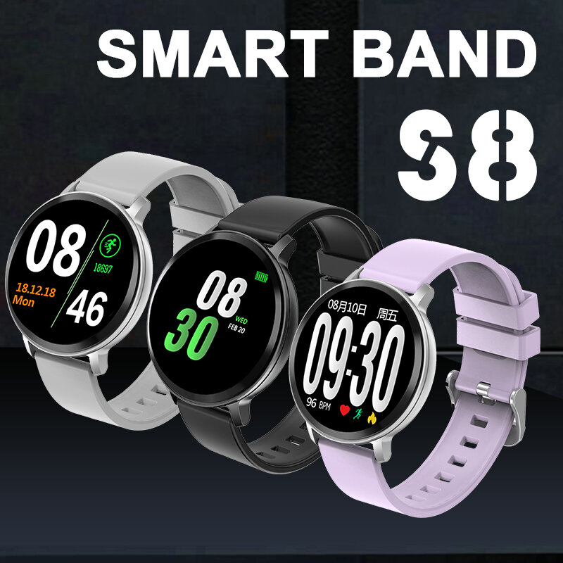 S8 Smart Armband Fitness Tracker Herzfrequenz Schritt Schlaf Überwachung Wasserdichte Anruf Informationen Erinnerung Push-Sport Uhr