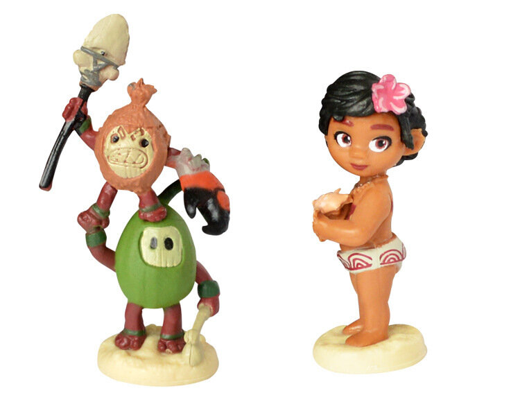 10 pz/set cartone animato Moana principessa legenda febana Maui capo Tui tra hei Pua Action Figure Decor giocattoli per bambini regalo di compleanno