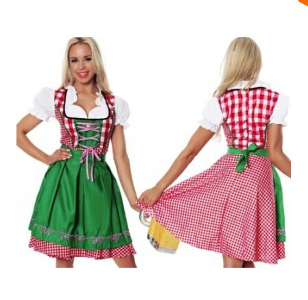 S-XXL-Disfraz de sirvienta de cerveza Oktoberfest para mujer, vestido de lujo, alemán, bávaro, Heidi