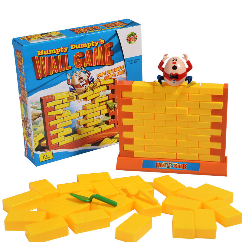 Jogos engraçados de parede para crianças, Humpty Dumpty The Wall Game, Empurrando tijolos, Crianças Funny Gag Toys, Presentes Novidade, Versão em Inglês