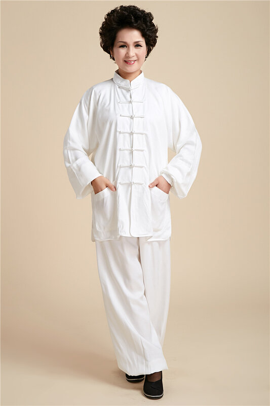 Traje de Kung Fu chino para mujer, ropa de Tai Chi 100% algodón, uniforme artístico de taiji wushu, ropa de taiji