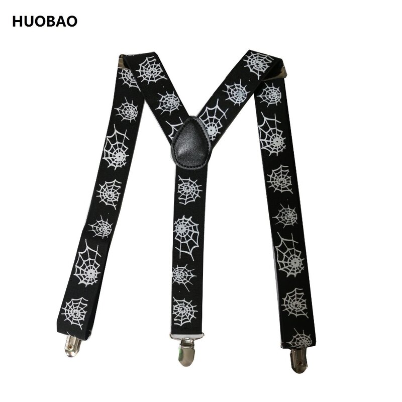 2018 New Men Adjustable 3.5cm Wide Heavy Duty Y-Back  Spider Web Suspenders For Mens