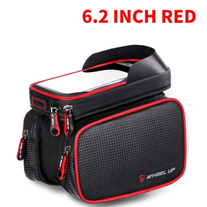 New 6.2 Inch Waterproof TPU Touch Screen Bike Bags MTB Road Bicycle Front Frame Top Tube Bag Cell Phone Bicycle Cycling Bag