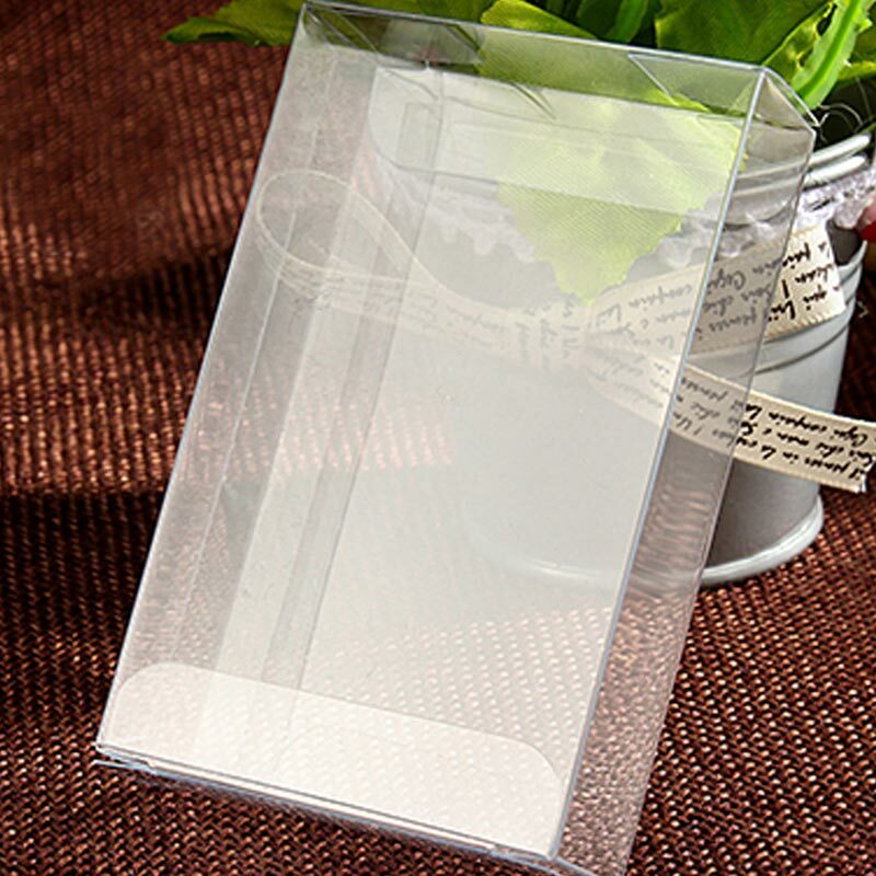 200 Buah 3X7X14 Kotak Hadiah Perhiasan Jelas Kotak Plastik Transparan Penyimpanan Kotak PVC Tampilan Paket PVC Boxen untuk Rabu/Natal