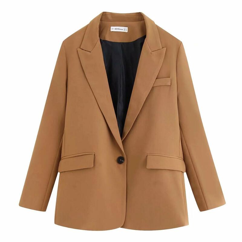 Welken england vintage oversize single button blazer feminino blazer mujer 2019 frauen blazer jacken anzüge hosen 2 stück set