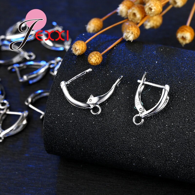 Commercio all'ingrosso 20 pz/lotto fai da te che fa gioielli risultati dell'orecchino 925 Sterling Silver Ear Earwires accessorio per gioielli