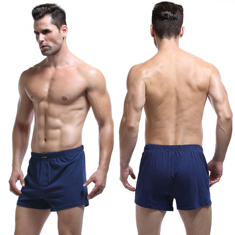 Boxer Shorts de algodão sexy masculino, troncos masculinos, pijamas domésticos, cuecas de alta qualidade, roupas íntimas de marca, calças plus size, 2 peças por lote