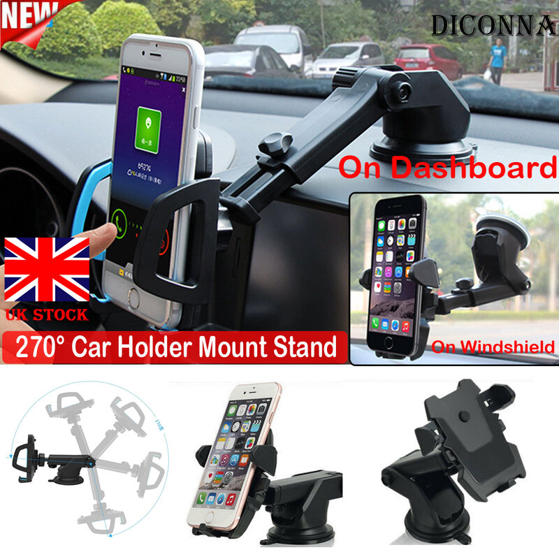 Universal Mobile Phone Car Mount Holder Stand In Car Suction Phone Holder Dashboard Windscreen Universal Mount Stands