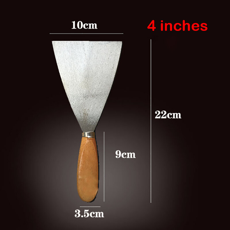1 "1.5" 2 "2.5" 3 "4" 5 "faca de massa raspador lâmina pá aço carbono cabo de madeira parede reboco faca ferramentas manuais novo