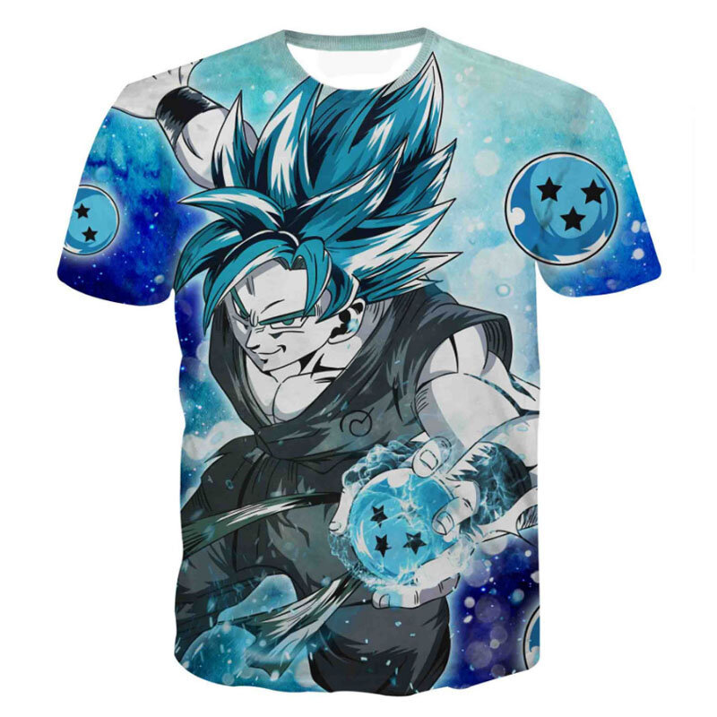 Camiseta Estampada Dragon Ball Super Saiyan 3d Para Hombre 