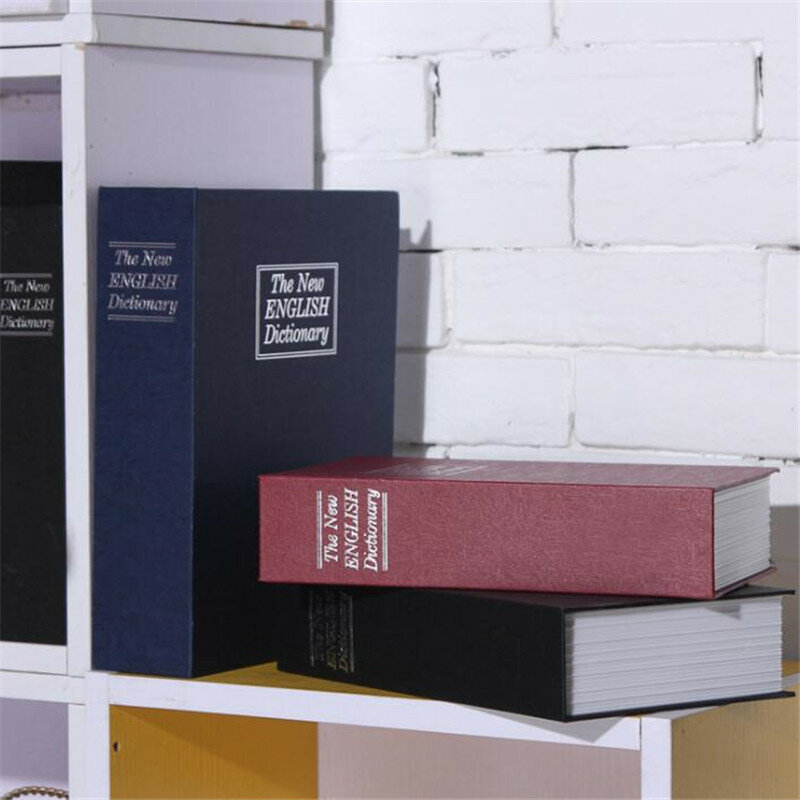 Siswa hadiah kamus Mini kotak aman buku tersembunyi rahasia kunci koin Bank kartu perhiasan pribadi penyimpanan buku harian gembok kata sandi