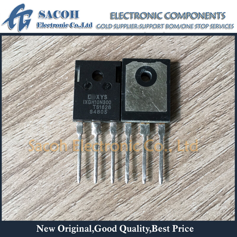 Transistor de alta tensão IGBT, Recondicionado, IXGH10N300 10N300 TO-247 10A 3000V, 1Pc Lot