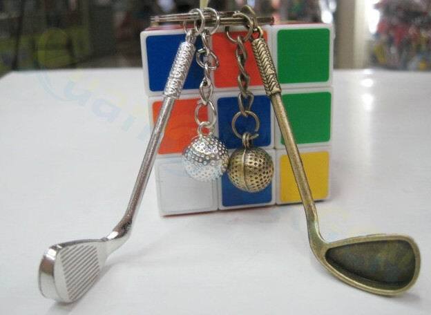 Golf tasche Anhänger Golfball Schlüssel ring Sport werbung Schlüssel bund Sport Souvenirs Schlüssel ring