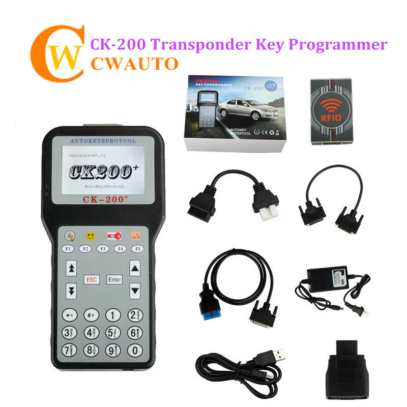 New V60.01 CK200 OBD2 Transponder Key Programmer Updated Version of CK-100 with Multi Languages Car Locksmith Tool