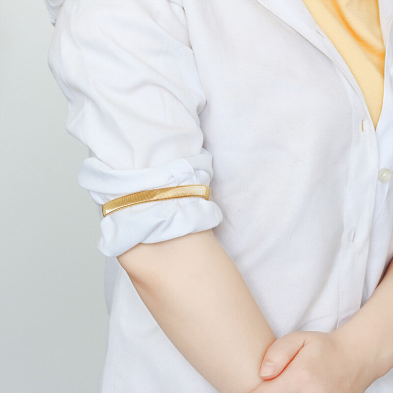 1 para elastyczna elastyczna elastyczna metalowa koszulka rękaw podwiązki opaski na ramię