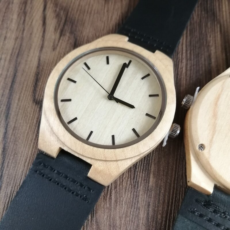 A mi prometido-grabado de madera reloj desearía volver en el tiempo de lujo reloj de muñeca Japón automática relojes de cuarzo regalo de los hombres