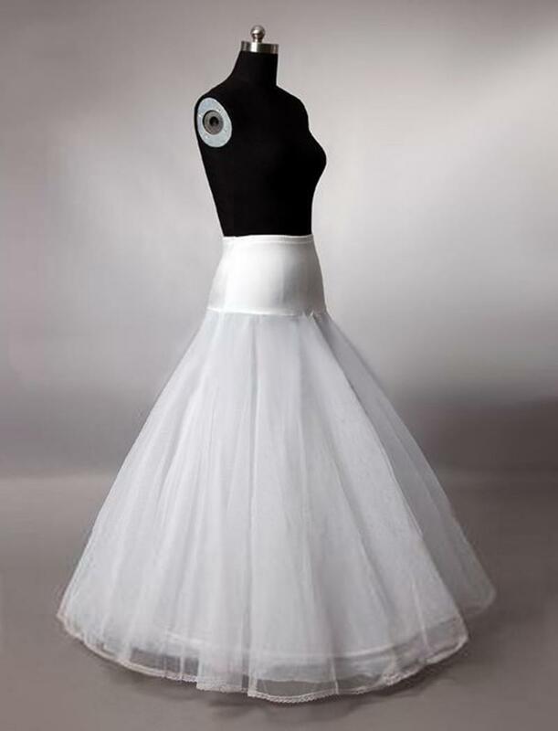 Witte A-Lijn Petticoat Bruidsjurk Trouwjurk Crinoline Volledige Slip Onderrok Voor Bruid 2024
