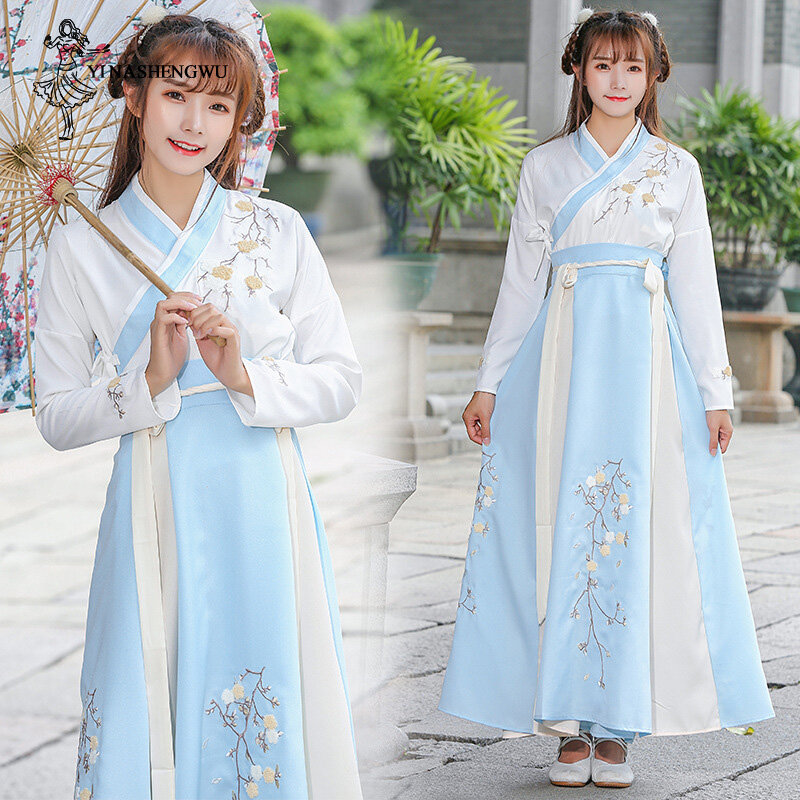 Hanfu Mulheres Women Plum Hanfu Costume Dress Fairy Skirt Fresh and Elegant Huaqing Pavilion Hanfu Clothing Chinese Style